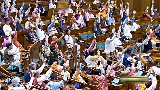 **EDS: VIDEO GRAB VIA SANSAD TV** New Delhi: Parliamentarians in the Lok Sabha during a special session of the Parliament, in New Delhi, Tuesday, Sept. 19, 2023. (PTI Photo) (PTI09_19_2023_000183B) (PTI)
