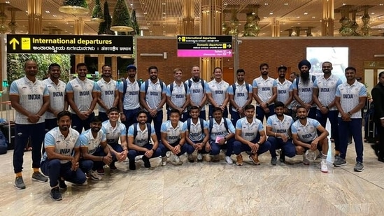 The Indian men's hockey team which will take part at the 19th Asian Games (Twitter/DilipTirkey)
