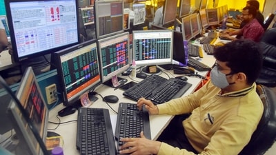Shareholders react as Sensex and Nifty trade in the red. (File Photo) (ANI Photo) Shareholders react as Sensex and Nifty trade in the red. (File Photo) (ANI Photo)