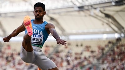 This Asian Games will not just be about Neeraj Chopra but about other competitors in other disciplines like Murali Sreeshankar for whom the event presents an opportunity to leave their mark not just in the medals record but also Indian athletics’ current upswing. (AFP) This Asian Games will not just be about Neeraj Chopra but about other competitors in other disciplines like Murali Sreeshankar for whom the event presents an opportunity to leave their mark not just in the medals record but also Indian athletics’ current upswing. (AFP)