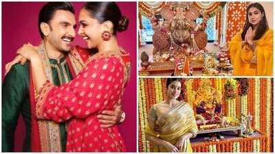 Ganesh Chaturthi is celebrated every year with great fervour, with thousands of devotees thronging temples and pandals for darshan of the Lord Ganesha. The 10-day-long celebration commenced on September 19. Also known as Vinayaka Chaturthi and Ganeshotsav, the festival holds great importance in Hinduism as it marks the auspicious occasion of Lord Ganesha's birth. From Deepika Padukone to Janhvi Kapoor, here's how your favourite Bollywood celebs are celebrating the occasion. (Instagram) Ganesh Chaturthi is celebrated every year with great fervour, with thousands of devotees thronging temples and pandals for darshan of the Lord Ganesha. The 10-day-long celebration commenced on September 19. Also known as Vinayaka Chaturthi and Ganeshotsav, the festival holds great importance in Hinduism as it marks the auspicious occasion of Lord Ganesha's birth. From Deepika Padukone to Janhvi Kapoor, here's how your favourite Bollywood celebs are celebrating the occasion. (Instagram)