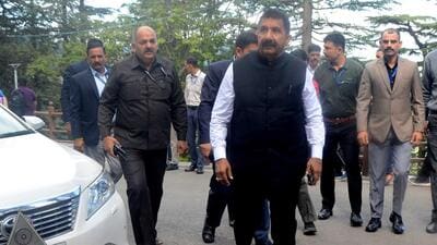 Deputy CM Mukesh Agnihotri going to attend the Himachal Pradesh Vidhan Sabha monsoon session in Shimla on Thursday. (Deepak Sansta/HT) Deputy CM Mukesh Agnihotri going to attend the Himachal Pradesh Vidhan Sabha monsoon session in Shimla on Thursday. (Deepak Sansta/HT)