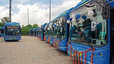 Earlier in August, Delhi got its first fleet of electric DTC buses. (HT Photo) Earlier in August, Delhi got its first fleet of electric DTC buses. (HT Photo)