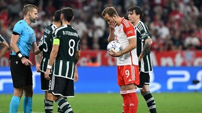 Bayern Munich's English forward #09 Harry Kane prepares to take a penalty (AFP) Bayern Munich's English forward #09 Harry Kane prepares to take a penalty (AFP)