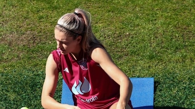 Spain's Alexia Puttelas during a training session. (AFP) Spain's Alexia Puttelas during a training session. (AFP)