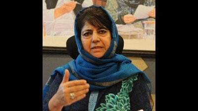 Former Jammu & Kashmir chief minister Mehbooba Mufti mocked the BJP for first arresting religious scholars and then felicitating them on their release. (HT File)