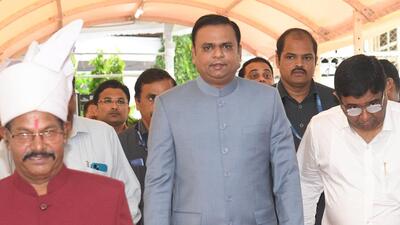 Mumbai, India - July 20, 2023: Speaker of the Maharashtra Legislative Assembly Rahul Narwekar, during monsoon assembly session at Vidhan Bavanin Mumbai, India, on Thursday, July 20, 2023. (Photo by Anshuman Poyrekar/ Hindustan Times) (Hindustan Times) Mumbai, India - July 20, 2023: Speaker of the Maharashtra Legislative Assembly Rahul Narwekar, during monsoon assembly session at Vidhan Bavanin Mumbai, India, on Thursday, July 20, 2023. (Photo by Anshuman Poyrekar/ Hindustan Times) (Hindustan Times)