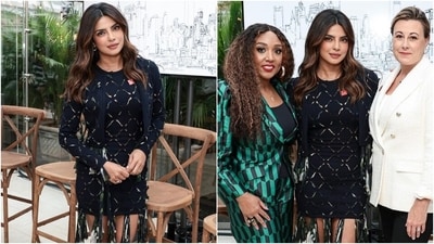 Priyanka Chopra at Victoria's Secret's Impact Fund event makes stunning appearance in black mini dress. (Instagram) Priyanka Chopra at Victoria's Secret's Impact Fund event makes stunning appearance in black mini dress. (Instagram)