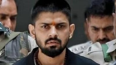Gangster Lawrence Bishnoi in a Moga court. (HT file photo) Gangster Lawrence Bishnoi in a Moga court. (HT file photo)
