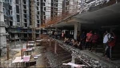 Recently, four labourers lost their lives as a service lift plunged from the 14th floor of an under-construction high-rise building. (HT File) Recently, four labourers lost their lives as a service lift plunged from the 14th floor of an under-construction high-rise building. (HT File)