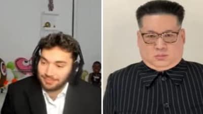 Adin Ross brought an impersonator live on Kick, breaking viewership records (Adin Live screenshots/YouTube) Adin Ross brought an impersonator live on Kick, breaking viewership records (Adin Live screenshots/YouTube)