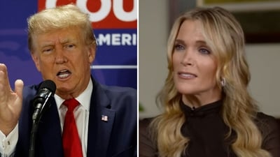 Former President Donald Trump slammed Megyn Kelly on Wednesday, September 20, days after he sat down for an interview with her (Photo by KAMIL KRZACZYNSKI / AFP, megynkelly/Instagram) Former President Donald Trump slammed Megyn Kelly on Wednesday, September 20, days after he sat down for an interview with her (Photo by KAMIL KRZACZYNSKI / AFP, megynkelly/Instagram)