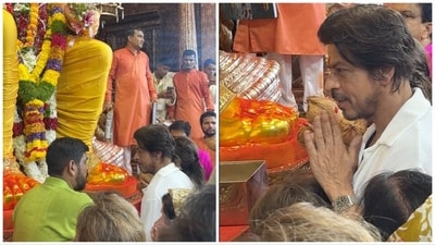 Shah Rukh Khan and AbRam celebrated Ganesh Chaturthi. Shah Rukh Khan and AbRam celebrated Ganesh Chaturthi.