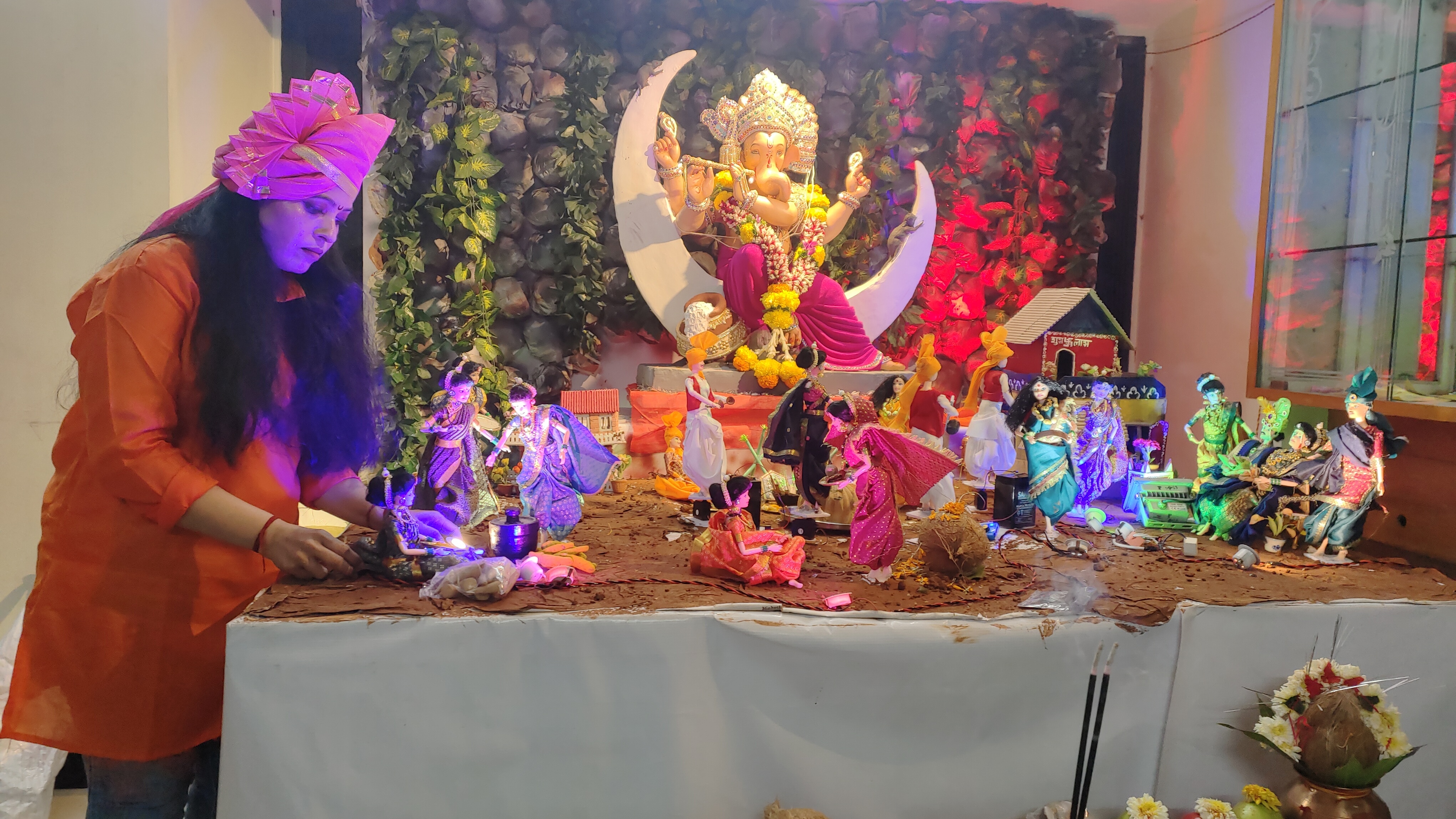 From Ramayan to Gondhali dance, families bond over ganesh decor From Ramayan to Gondhali dance, families bond over ganesh decor