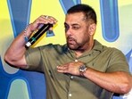 Salman Khan at the trailer launch of the Punjabi film Maujaan Hi Maujaan in Mumbai on Thursday. (PTI) Salman Khan at the trailer launch of the Punjabi film Maujaan Hi Maujaan in Mumbai on Thursday. (PTI)