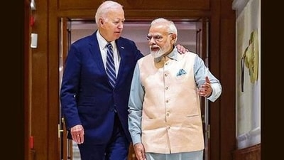 Prime Minister Narendra Modi with US President Joe Biden (PTI Photo) Prime Minister Narendra Modi with US President Joe Biden (PTI Photo)