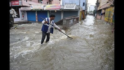 An IMD bulletin said moderate to heavy rains are expected at several districts in northern Telangana in the next two days. (AFP) An IMD bulletin said moderate to heavy rains are expected at several districts in northern Telangana in the next two days. (AFP)
