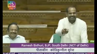 BJP member of Parliament Ramesh Bidhuri. (Screen shot) BJP member of Parliament Ramesh Bidhuri. (Screen shot)