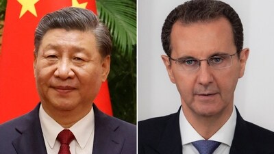 China's President Xi Jinping (L) and Syria's President Bashar al-Assad (R). (AFP/File) China's President Xi Jinping (L) and Syria's President Bashar al-Assad (R). (AFP/File)