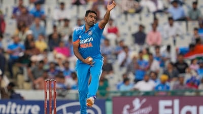 India's Ravichandran Ashwin bowls a delivery during the first one day international match between Australia and India in Mohali, India, Friday, Sept. 22 (AP) India's Ravichandran Ashwin bowls a delivery during the first one day international match between Australia and India in Mohali, India, Friday, Sept. 22 (AP)