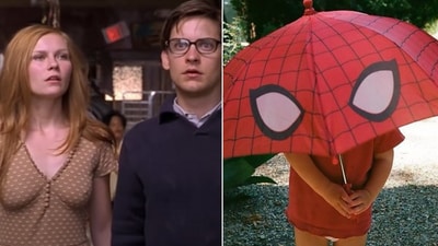 The image on the left is a scene from Spider-Man showing Kirsten Dunst and the pic on right shows her son. (Screengrab, Instagram/@kirstendunst) The image on the left is a scene from Spider-Man showing Kirsten Dunst and the pic on right shows her son. (Screengrab, Instagram/@kirstendunst)