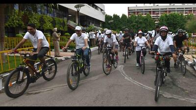 Interested individuals can register themselves on the online portal— uday.haryana.gov.in/AntiDrug_Cyclothon. (HT File)