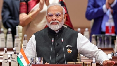 Prime Minister Narendra Mod during the G20 Summit 2023 at the Bharat Mandapam, in New Delhi. (File / PTI)