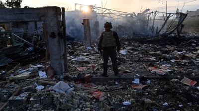 Russian-installed governor Razvozhayev warned Sevastopol residents that “another attack is possible,” and urged them not to leave buildings and not to come to the city center. (AFP/File) Russian-installed governor Razvozhayev warned Sevastopol residents that “another attack is possible,” and urged them not to leave buildings and not to come to the city center. (AFP/File)