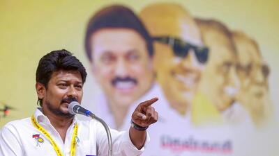 Tamil Nadu youth affairs and sports minister and DMK leader Udhayanidhi Stalin. (PTI Photo)
