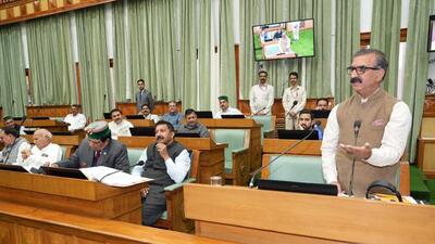 The Himachal assembly session underway in Shimla on Friday. (HT Photo) The Himachal assembly session underway in Shimla on Friday. (HT Photo)