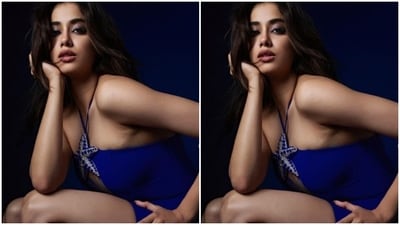 In classic stilettos with sequined silver ankle straps and rings, Janhvi minimally accessorised her look for the day. (Instagram/@janhvikapoor) In classic stilettos with sequined silver ankle straps and rings, Janhvi minimally accessorised her look for the day. (Instagram/@janhvikapoor)