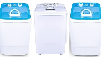 Smallest washing machine is ideal for compact spaces. Smallest washing machine is ideal for compact spaces.