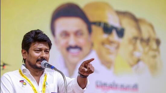The applicants had produced in the court, a part of the hate speech read by Udhayanidhi Stalin (above) from a written speech at a seminar in Chennai on September 2. (PTI File)