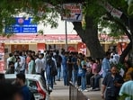 Students seen on the day before the  DUSU Elections at North Campus, Delhi University in New Delhi, India, on Thursday