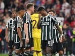Manchester United's Marcus Rashford looks dejected after defeat to Bayern