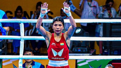 Nikhat Zareen beat Patricia Alvarez 5-0 to seal the quarter-finals spot in the 50kg weight category of the Women's Boxing World Championships on Tuesday (Boxing Federation of India) Nikhat Zareen beat Patricia Alvarez 5-0 to seal the quarter-finals spot in the 50kg weight category of the Women's Boxing World Championships on Tuesday (Boxing Federation of India)
