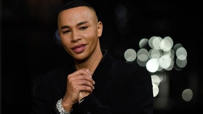 French fashion designer Olivier Rousteing during the Balmain Womenswear Fall-Winter 2023-2024 show. (AFP) French fashion designer Olivier Rousteing during the Balmain Womenswear Fall-Winter 2023-2024 show. (AFP)