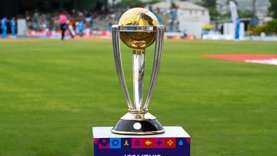 The ICC men's cricket World Cup trophy on display (AFP/File Photo) The ICC men's cricket World Cup trophy on display (AFP/File Photo)