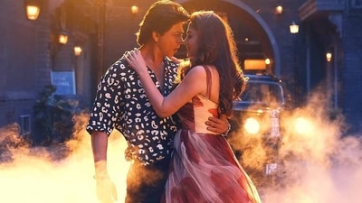 Shah Rukh Khan and Nayanthara in a still from Jawan. Shah Rukh Khan and Nayanthara in a still from Jawan.