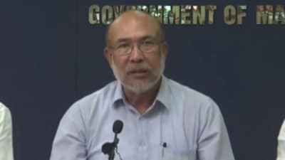 Manipur chief minister N Biren SIngh (Twitter Photo) Manipur chief minister N Biren SIngh (Twitter Photo)