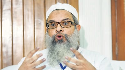 Maulana Mahmood Madani was in Mumbai to meet activists working on communal harmony and engage with them on the topic ‘Current Situation, Challenges and Solutions’. (Biplov Bhuyan/HT PHOTO) Maulana Mahmood Madani was in Mumbai to meet activists working on communal harmony and engage with them on the topic ‘Current Situation, Challenges and Solutions’. (Biplov Bhuyan/HT PHOTO)