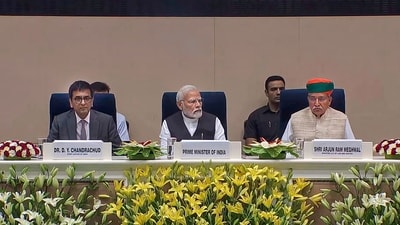 "Each one of us has volumes to learn from different jurisdictions, perspectives, and most importantly each other. Over the next two days, we will witness some of the best minds including judges from across the globe, my own colleagues from the Supreme Court and several High Courts, global practitioners, and legal scholars,” the CJI said in his address. (PTI) "Each one of us has volumes to learn from different jurisdictions, perspectives, and most importantly each other. Over the next two days, we will witness some of the best minds including judges from across the globe, my own colleagues from the Supreme Court and several High Courts, global practitioners, and legal scholars,” the CJI said in his address. (PTI)