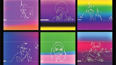 The portal features videos and transcripts of young people sharing their stories. Their anonymity is protected by rainbow-themed art. The portal features videos and transcripts of young people sharing their stories. Their anonymity is protected by rainbow-themed art.