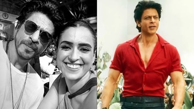 Shah Rukh Khan and Sanya Malhotra collaborated for the first time in Jawan. Shah Rukh Khan and Sanya Malhotra collaborated for the first time in Jawan.