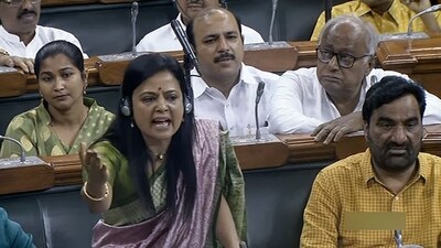 TMC MP Mahua Moitra speaks in Lok Sabha. (File photo /ANI/Sansad TV) TMC MP Mahua Moitra speaks in Lok Sabha. (File photo /ANI/Sansad TV)