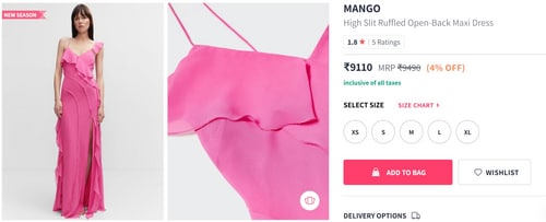 Tara Sutaria's gorgeous pink dress is from the brand Mango and comes with a price tag of ₹9110. (myntra.com) Tara Sutaria's gorgeous pink dress is from the brand Mango and comes with a price tag of ₹9110. (myntra.com)