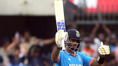 India's Suryakumar Yadav celebrates his half-century during the 2nd ODI match against Australia (ANI) India's Suryakumar Yadav celebrates his half-century during the 2nd ODI match against Australia (ANI)