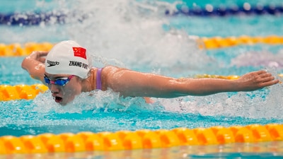 China's Zhang Yufei competes during the women's 200 meter butterfly swimming final at the 19th Asian Games in Hangzhou China (AP) China's Zhang Yufei competes during the women's 200 meter butterfly swimming final at the 19th Asian Games in Hangzhou China (AP)