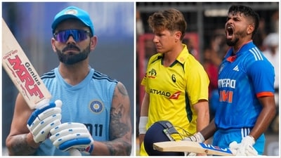 Iyer was India's No.3 batter in the absence of Kohli (PTI) Iyer was India's No.3 batter in the absence of Kohli (PTI)