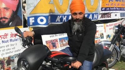 Hardeep Nijjar at the Surrey Vaisakhi nagar kirtan in Canada in 2018. (Supplied photo) Hardeep Nijjar at the Surrey Vaisakhi nagar kirtan in Canada in 2018. (Supplied photo)